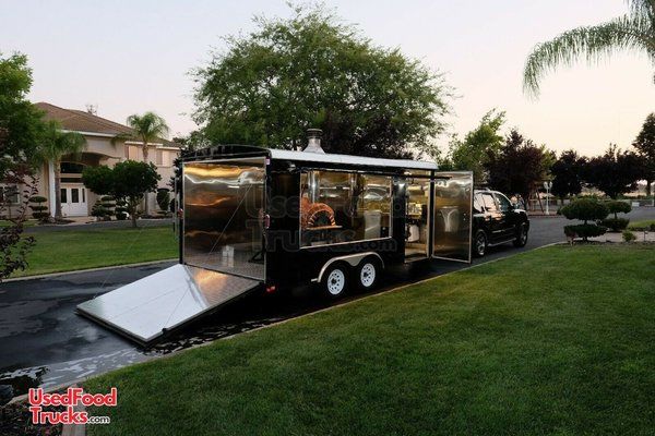 Turnkey 2015 Patriot 8' x 16' Wood-Fired Pizza Concession Trailer w/ Nissan Truck