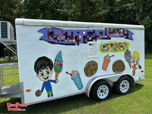 2001 7' x 14' Aluminum Soft Serve Ice Cream Concession Trailer