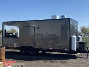 2021 - 8.5' x 22' Full Kitchen or BBQ Food Concession Trailer with Open Porch