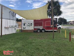 2008 7' x 25' Kitchen Food Trailer with Fire Suppression System | Concession Trailer