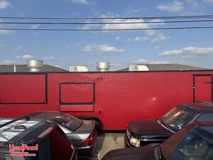 Never Used 2021 32' Custom BBQ Food Concession Trailer w/ Full Kitchen Old Hickory Smoker & Bathroom