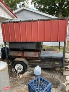 Used -Open Barbecue Smoker Trailer Food Concession Trailer