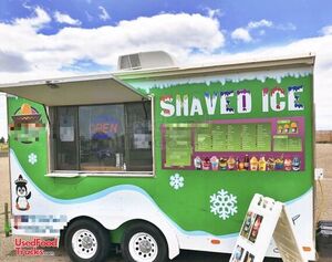 2008 7' x 14' Sno Pro Shaved Ice Concession Trailer | Mobile Snowball Unit