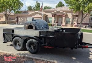 2024 - 7' x 14' Mobile Pizza Trailer w/ Refractory Hybrid Propane or Wood Pizza Oven