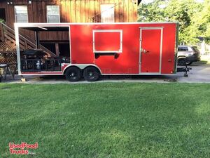 Like New - 2024 8' x 24' Continental Cargo Kitchen Food Trailer | Concession  Trailer with Porch