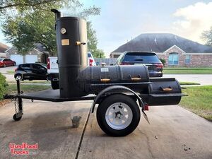 2017 6' x 7' Towable Barbecue Pit Smoker Trailer w/ Extra Large Wood / Charcoal Smoker