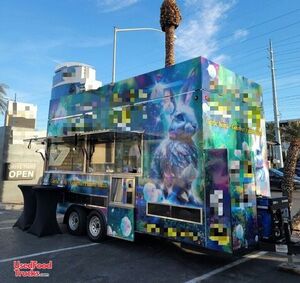 LIKE NEW Permitted 2023 - 8.5' x 18' CUSTOM  Food Concession Trailer w/ Built-In Self Serve Kiosk