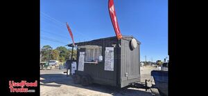 2025 - 22' Barbecue Food Concession Trailer with BBQ Smoker Pit + Porch