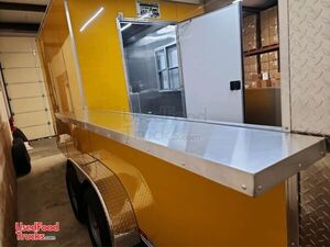 Like New - 2023 7' x 18' Concession Trailer | Mobile Food Unit with Porch