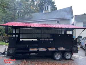 2021 5' x 20' BBQ Smoker Trailer with 3 Cooking Chambers and Fryolator