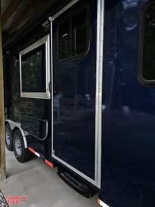 Custom 2021 34' Gooseneck Commercial Kitchen Trailer w/ BBQ Porch & Living Quarters / Bed / Shower