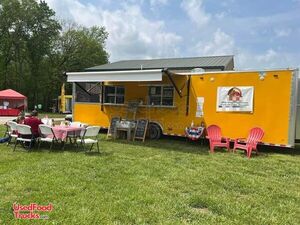 2022 8.5' x 26' Kitchen Concession Trailer w/ 6' Screened Smoker Porch + Fire Suppression