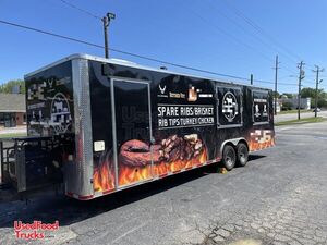 2022 8.5' x 28' Barbecue Food Trailer | Food Concession Trailer