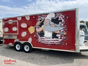 2017 - 8' x 20' Pizza Concession Trailer w/  Huge Deck Oven & Fire Suppression