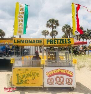 (7) 2015 On Tap Portable Beverage Stands with Trailer for Hauling