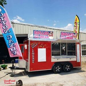 TURNKEY - 2000 7' x 14' Snowball & Ice Cream Concession Trailer | Mobile Dessert Unit