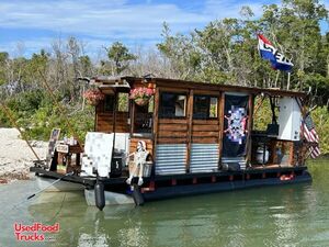 Used - 24' Custom Tiki Style Food Boat | Licensed Food Boat Floating Food Truck