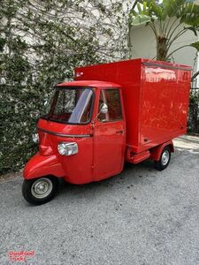 Vintage - 1968 Piaggio Ape Food Tricycle Mobile Concession Unit
