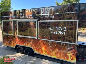 2002 8' x 19' BBQ + Mobile Kitchen All NSF Food Concession Trailer w/ Pro-Fire Suppression