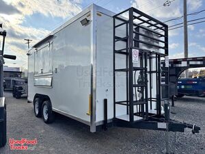 Like New - 2024 8' x 14' Kitchen Food Concession Trailer with Fire Suppression System