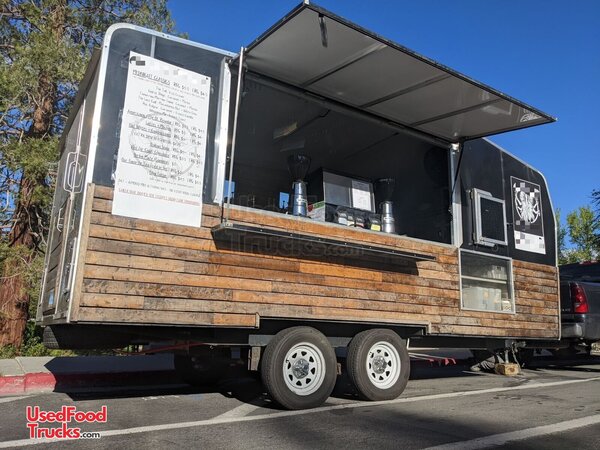 2016 - 8' X 16' Beautiful & Unique Wooden Styled Coffee Concession Trailer