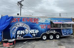 LICENSED LOADED - 2012 35' Kitchen Food Concession Trailer with Bathroom & Pro-Fire Suppression