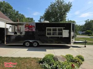 Like-New - 8.5' x 24' Wood Fired Pizza Concession Trailer w/ 2 Hybrid Ovens &  7' Porch