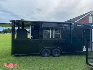 Like New 2023 - 8' x 17' Barbecue Food Trailer with 7' Enclosed Porch & Pro-Fire Suppression