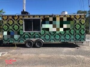 LIKE NEW 2021 8' x 24' Mobile Kitchen & BBQ Concession Trailer w/  Pro-Fire Suppression