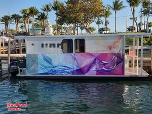 License Permitted - 24' Pontoon Food Boat with V Hull Jon Boat