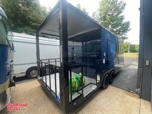 Like-New - 2023 18' Kitchen Food Concession Trailer with Porch & Pro-Fire Suppression