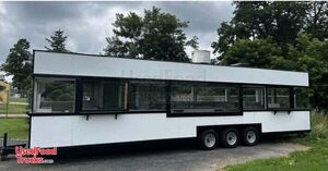 36' Double Kitchen Food Trailer Freshly Upgraded Loaded High Volume Concession Trailer