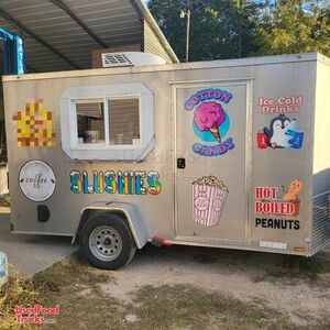 2023 6' x 12' Food Concession Trailer Mobile Cotton Candy Popcorn + Slushie Stand