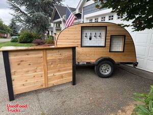 NEW - 2025 5' x 8' Custom Cedar Teardrop Tap Trailer | Beverage Trailer
