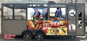 2023 7' x 20' Kitchen Food Trailer with Barbecue Porch