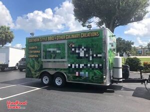 TURNKEY - 2017 8' x 16' Snapper Kitchen Food Concession Trailer with Pro-Fire Suppression