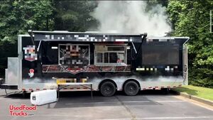 2021 - 26' Mobile Catering BBQ Concession Trailer with Custom Built-In 7' Two-Sided Smoker