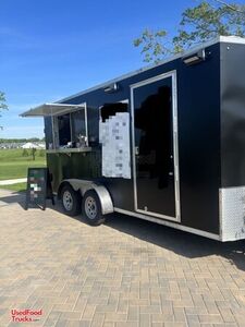 Like New - Custom Built 2021 7' x 16' Kitchen Food Trailer with Fire Suppression System