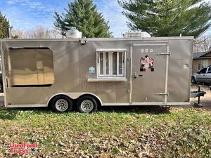 8' x 20' Barbecue Food Concession Trailer with Porch Mobile Vending Unit