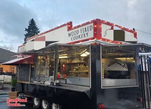 Turnkey - 7' x 28' Mobile Pizza Trailer with Custom Built Bread Stone Oven