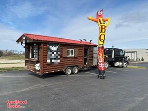 2007 Barbecue Food Concession Trailer w/ 2017 Volvo Diesel Sleeper Cab Semi Truck